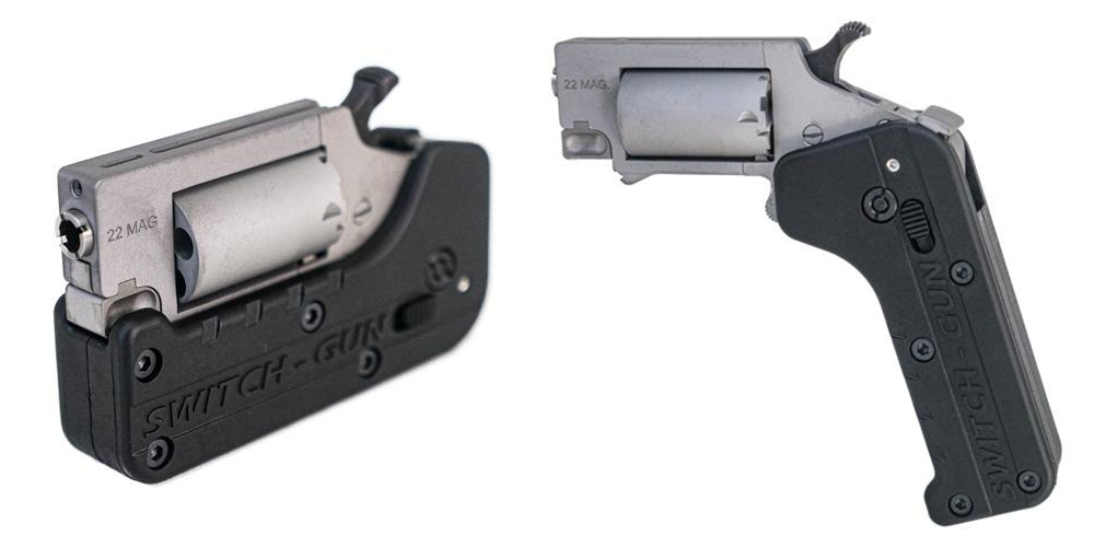 Images of the Switch-Gun folded and unfolded.