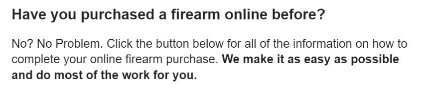 An excerpt from a Firearms Depot confirmation email.