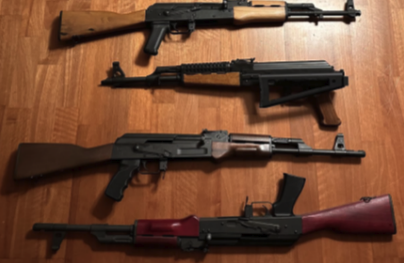 Some of the AKs authorities recovered from Easton's trafficking scheme.