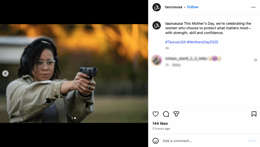 An Instagram post from Taurus on Mother's Day.