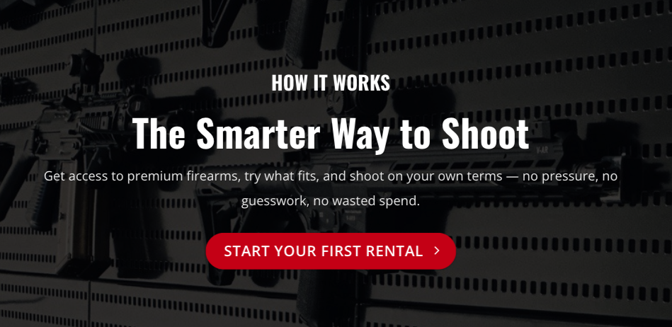 A screenshot from the RentAGun website.