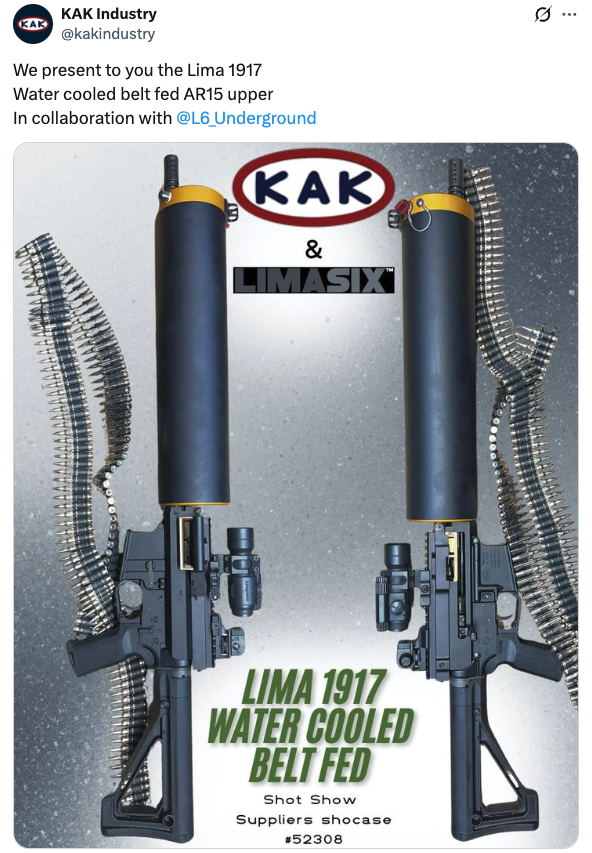 An tweet from KAK Industry.