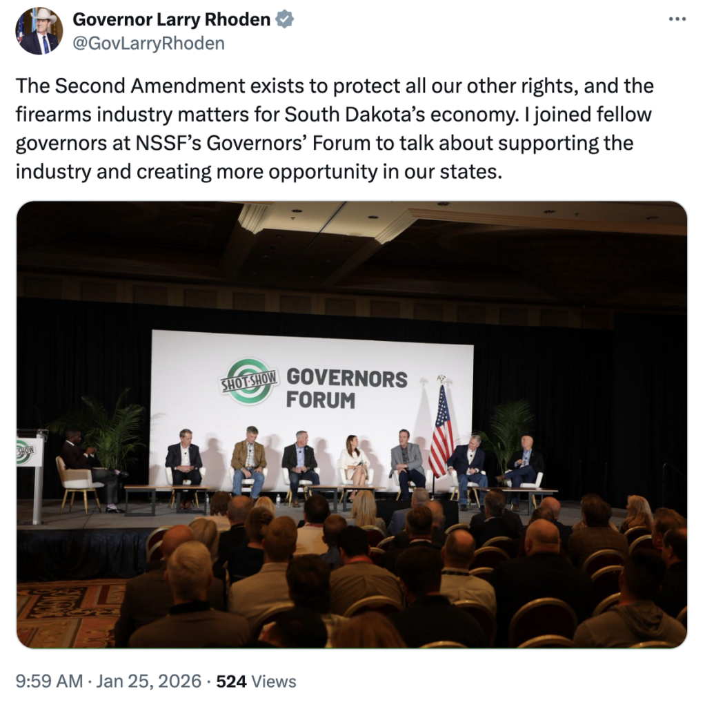 A tweet from Governor Rhoden after the Governors’ Forum.