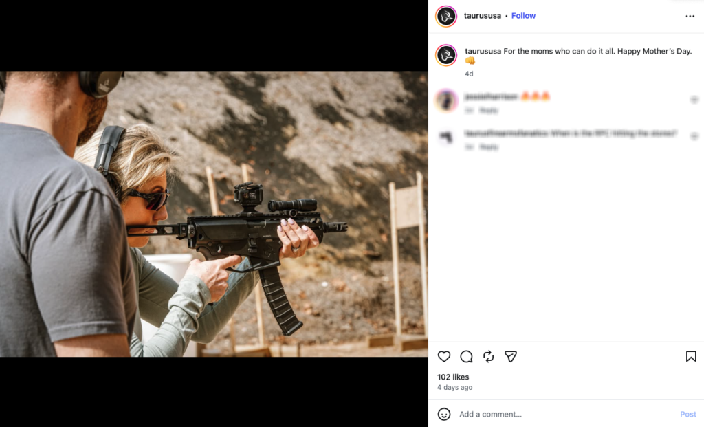 An Instagram post from Taurus on Mother's Day.
